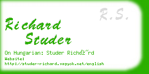 richard studer business card